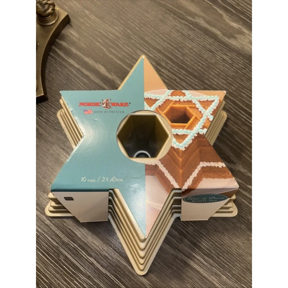 Vintage Nordic Ware 10 Cup Bundt Pan Heavy‎ Cast Aluminum Star Of David
